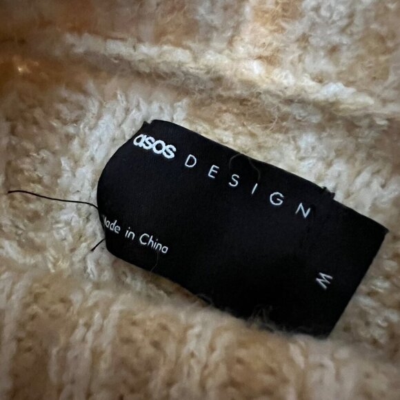 ASOS Chunky Academia Cable Knit Fisherman Sweater Size M - Picture 10 of 10